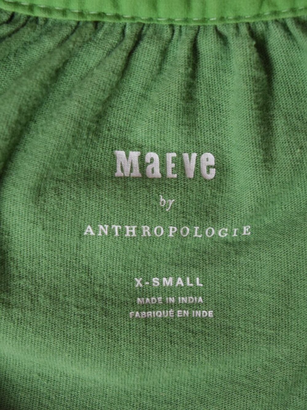 MAEVE ANTHROPOLOGIE RUFFLE SLEEVE GREEN TOP - Picture 11 of 11